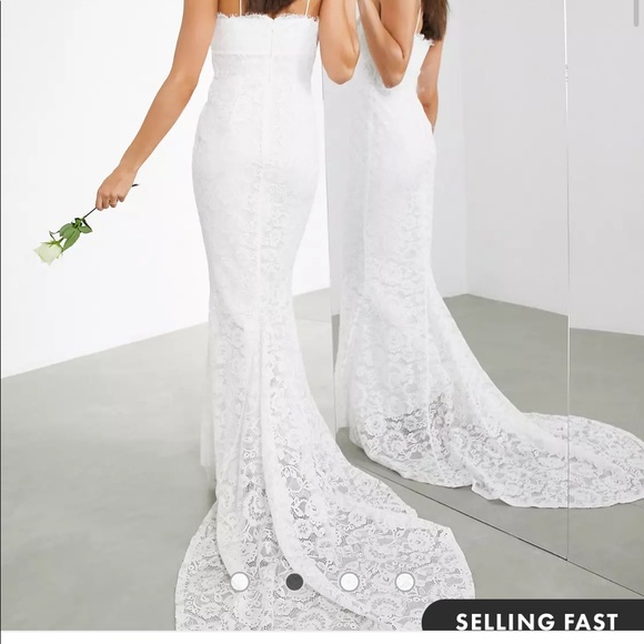 ASOS EDITION lace cami wedding dress - Picture 2 of 3